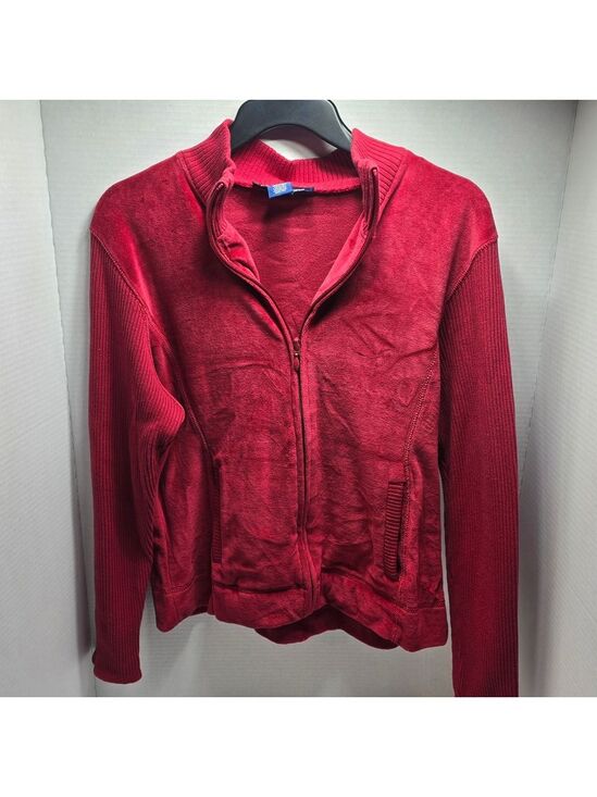 Evan Picone Jackets & Blazers - Evan Picone Women's Bold Red Bomber Jacket